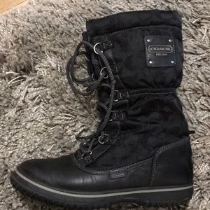 Coach Women SAGE Black All Weather Snow boots
